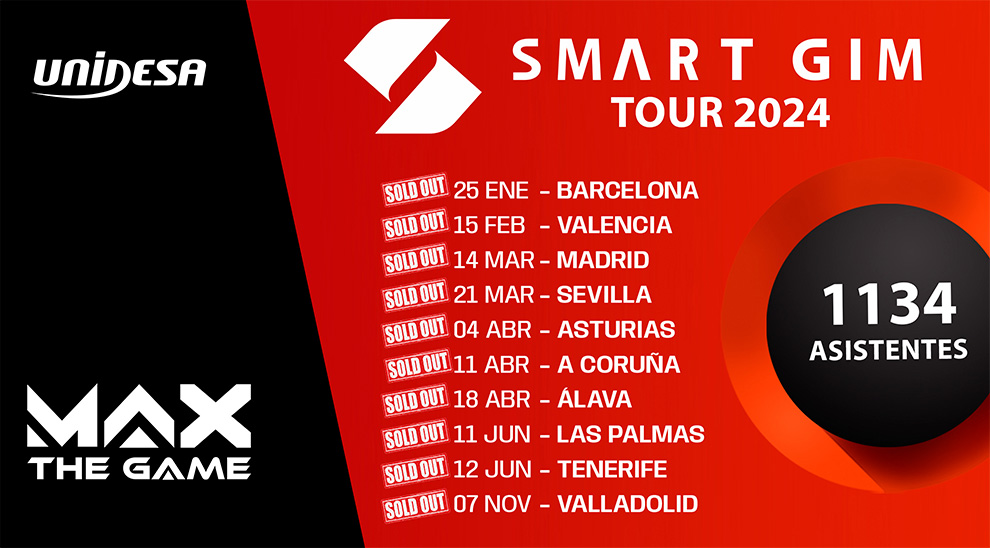 Smart Gim Tour de UNIDESA cierra con más de 1.100 asistentes
RECORDAMOS ALGUNAS DE LAS GALERÍAS DE FOTOS MÁS EXITOSAS
