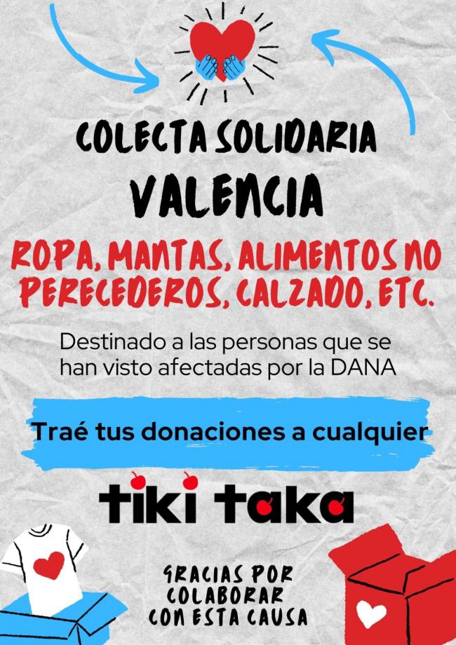 Tiki Taka envía un camión de ayuda y dona 12.000 € a la Cruz Roja para los afectados por la DANA