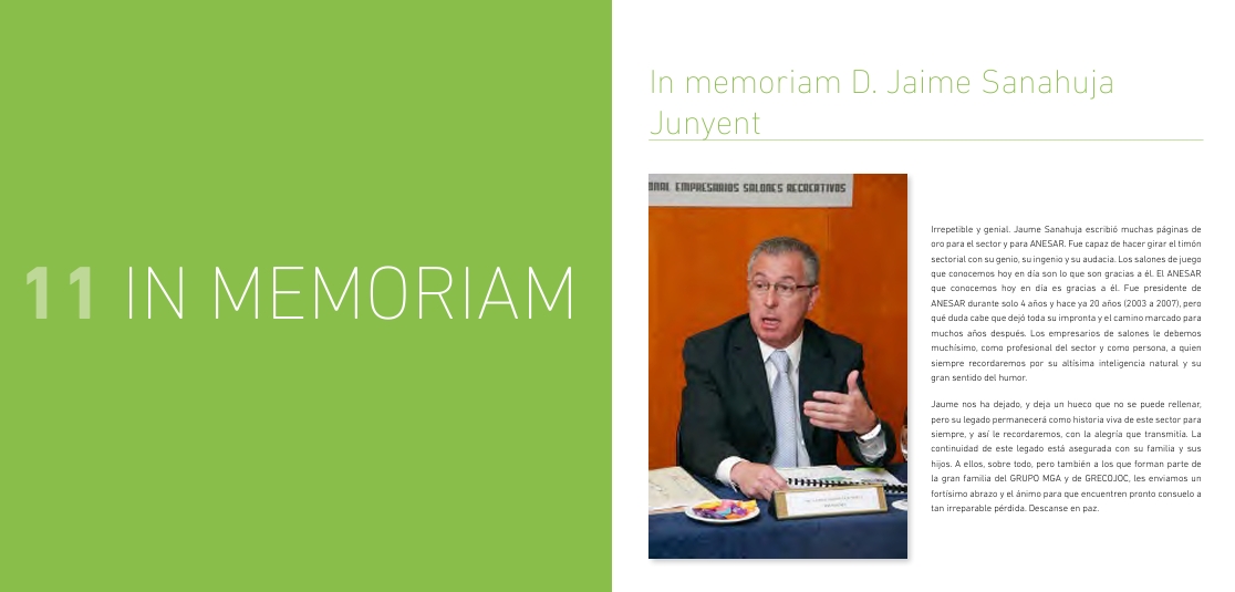 La Memoria de ANESAR 2024 rinde homenaje a Jaume Sanahuja : 