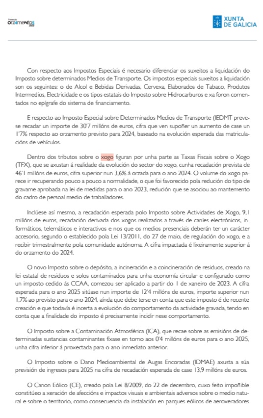 La Xunta prevé recaudar 55 millones de euros del sector del juego en 2025 y destina 3,2 millones en beneficios fiscales específicos para el bingo