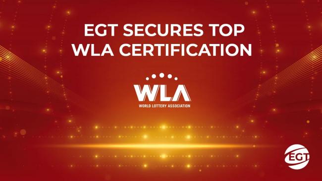 EGT Achieves Level 2 Security Certification from World Lottery Association