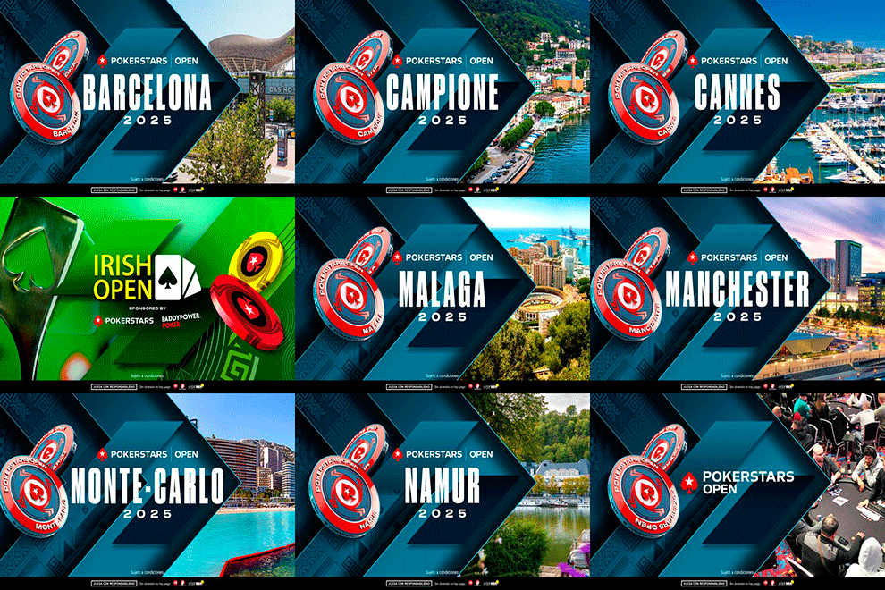 El PokerStars Open 2025 pasará por Campione, Dublín, Málaga, Barcelona y más