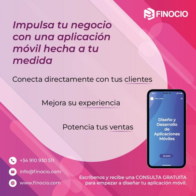 Finocio impulsa la digitalización con apps móviles personalizadas.