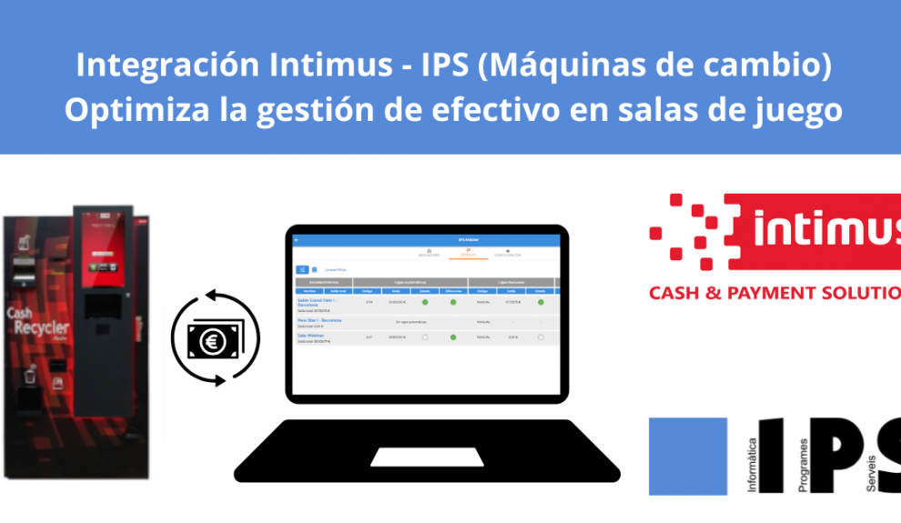 IPS e Intimus revolucionan la gestión de efectivo en salas de juego con una integración innovadora