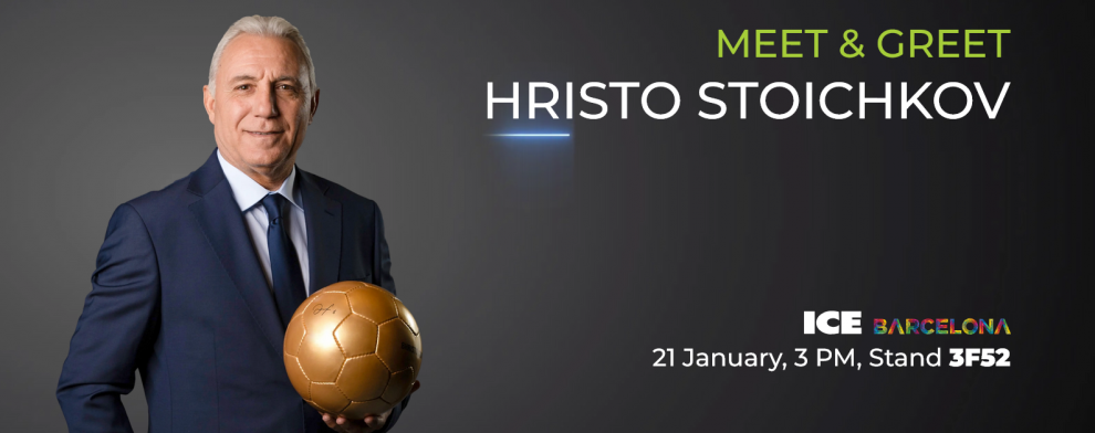 Amusnet llevará al futbolista Hristo Stoichkov a ICE Barcelona 2025