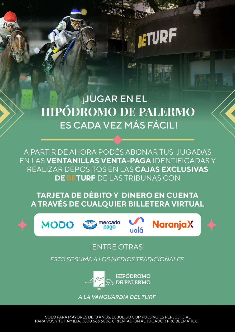 El Hipódromo de Palermo moderniza sus servicios de pago