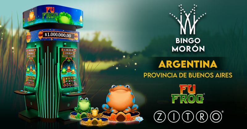 Fu Frog llega al Bingo Morón en Buenos Aires con el mueble Illusion Glare: Zitro sigue conquistando Argentina