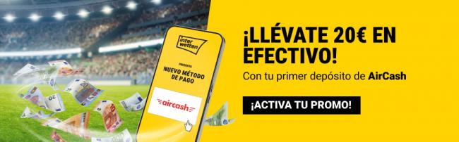 INTERWETTEN ESPAÑA AÑADE AIRCASH A SUS MÉTODOS DE PAGO