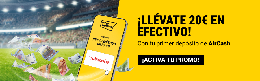 INTERWETTEN ESPAÑA AÑADE AIRCASH A SUS MÉTODOS DE PAGO