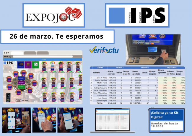 Francesc Folguera, CEO de IPS, lidera la presentación en Expojoc Valencia.
