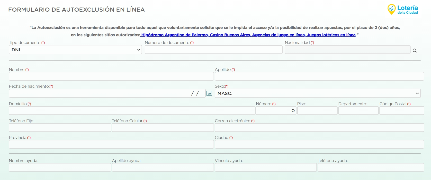 La Lotería de la Ciudad de Buenos Aires, pionera en un Sistema de Autoexclusión online