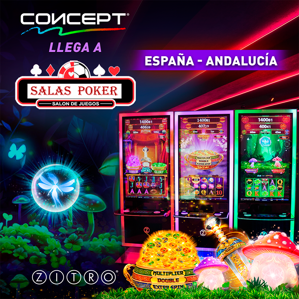 La magia de Zitro llega a Huelva: Salas Poker estrenan Concept y los juegos que marcan tendencia