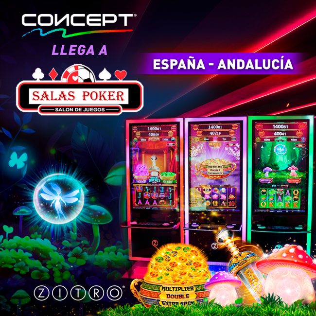 Zitro revoluciona el juego en Huelva con las máquinas Concept y los juegos que marcan tendencia.
