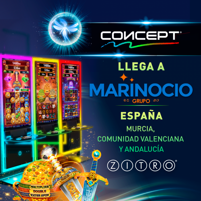 Marinocio apuesta por el gabinete CONCEPT y los nuevos juegos de Zitro