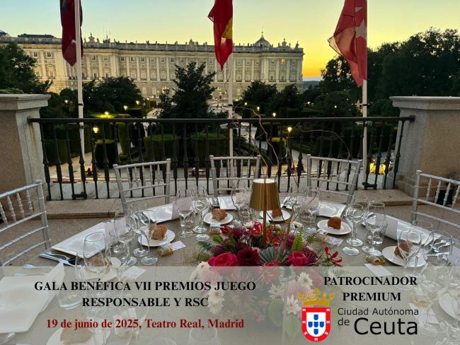 Ceuta, patrocinador premium de los Premios al Juego Responsable 2025