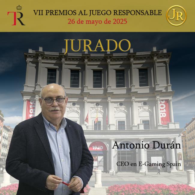 Antonio Durán se suma al jurado de los Premios al Juego Responsable 2025