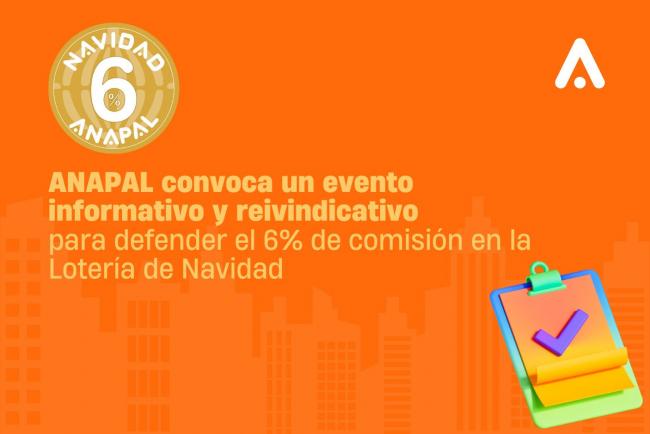 ANAPAL convoca evento por el 6% en la Lotería de Navidad