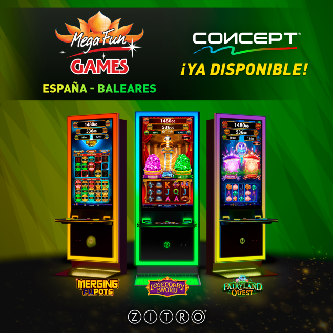 Mega Fun Games apuesta por la innovación con CONCEPT de Zitro en sus salones de Mallorca