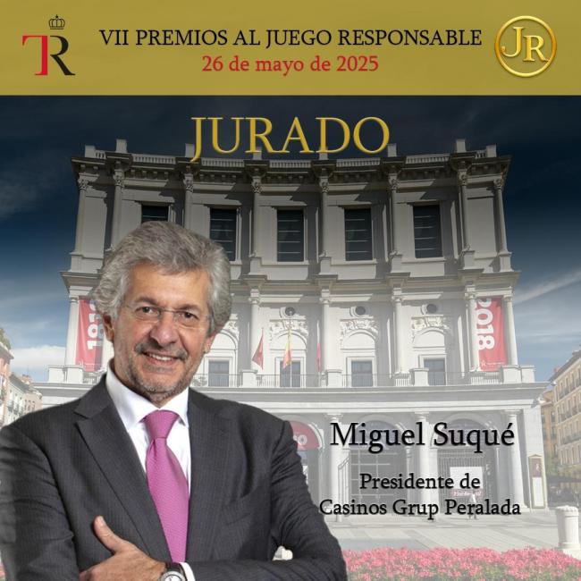 Miguel Suqué Mateu, de Casinos Grup Peralada, jurado en los VII Premios al Juego Responsable y RSC