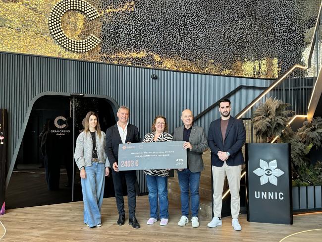 UNNIC Gran Casino Andorra Dona 2.403 Euros a la Lucha Contra Enfermedades Minoritarias