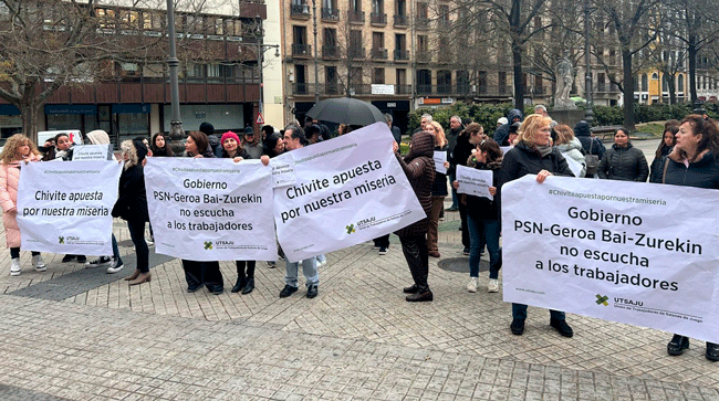 GRAN REPERCUSIÓN MEDIÁTICA de la protesta de trabajadores de Salones de Juego en Navarra
FOTOS