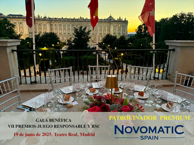 Novomatic, patrocinador premium en los Premios JUEGO RESPONSABLE Y RSC 2025