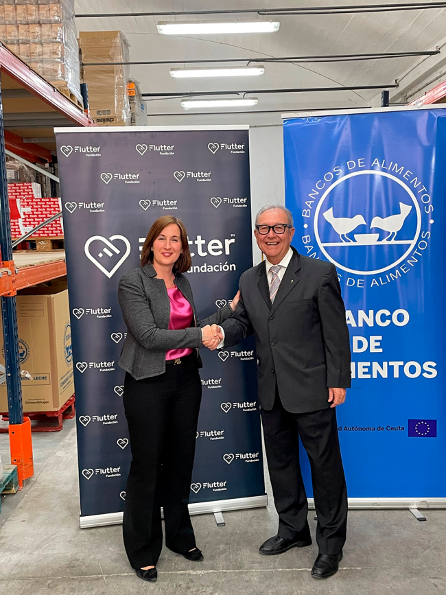 Flutter dona 15.000 euros al Banco de Alimentos de Ceuta y refuerza su compromiso social