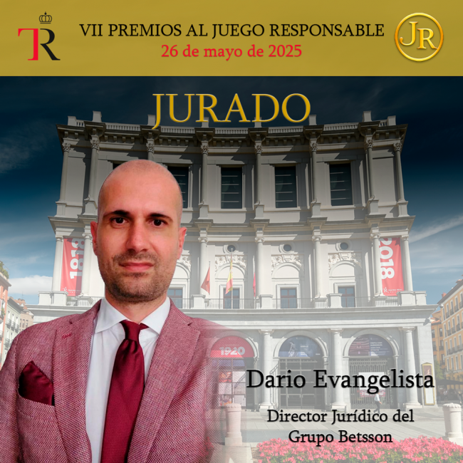 Darío Evangelista (BETSSON) jurado en los VII Premios al Juego Responsable