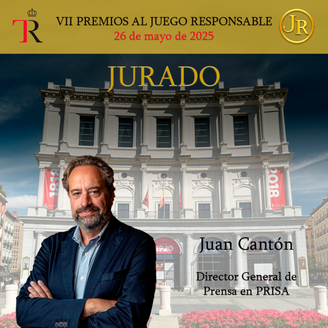 Juan Cantón se une al jurado de los Premios Juego Responsable