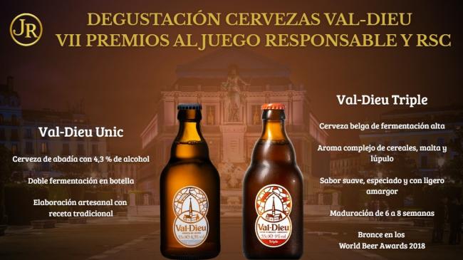 Val-Dieu, la cerveza oficial de los Premios al Juego Responsable