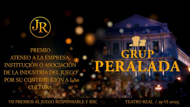 Grupo Peralada recibe el Premio ATENEO por su contribución a la cultura en los VII Premios al Juego Responsable y RSC
