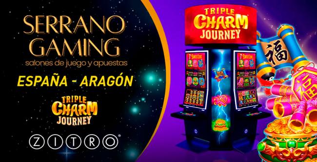 Grupo Serrano Gaming incorpora el innovador Triple Charms Journey de Zitro a sus salas