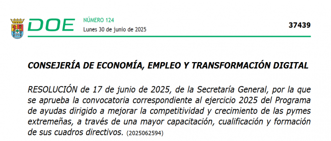 La Junta de Extremadura excluye al sector del juego de su programa de ayudas a pymes directivas