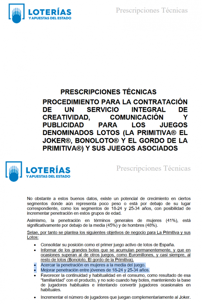 SELAE: 2,64 M€ para captar jóvenes con La Primitiva y Joker