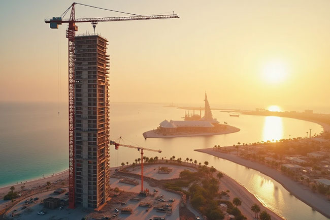 Wynn Resorts continúa el desarrollo de su complejo en Emiratos y alcanza el piso 47 de la torre principal