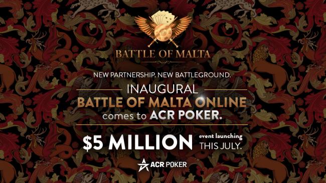ACR Poker Unveils First-Ever Battle of Malta Online Series with €4.6 Million Guaranteed