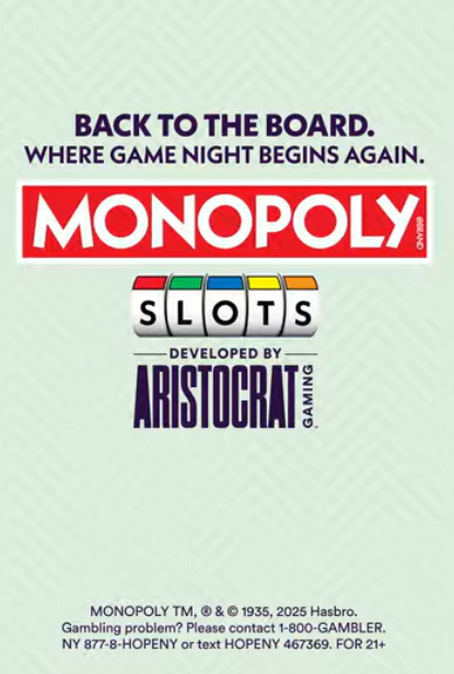 Aristocrat fabricará máquinas MONOPOLY para casinos de todo el mundo