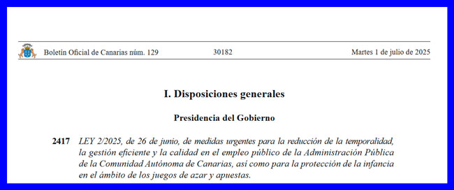CANARIAS establece zonas de influencia de 200 m entre salones de juego y bingos