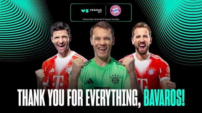 VERSUSbet publica el VÍDEO de despedida tras una temporada junto al FC Bayern München