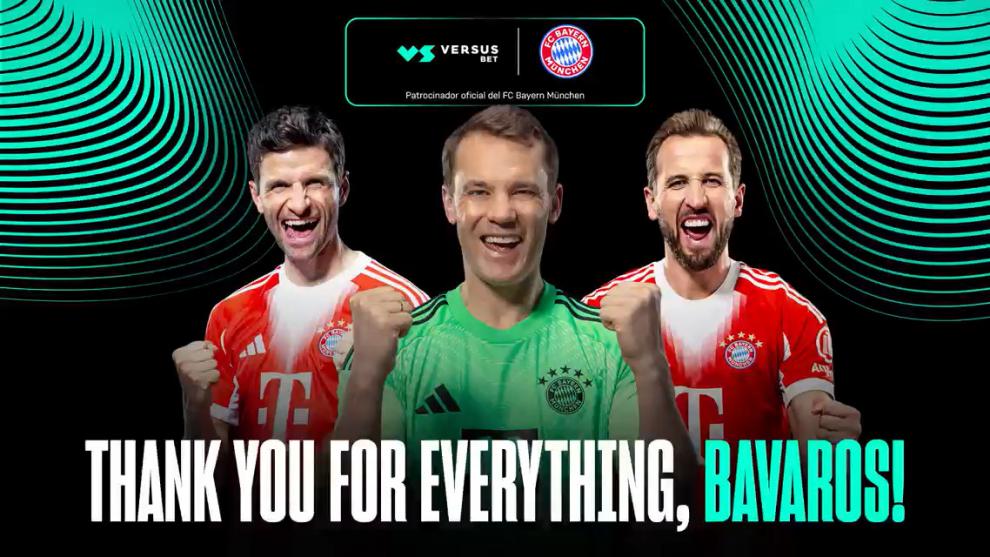 VERSUSbet publica el VÍDEO de despedida tras una temporada junto al FC Bayern München