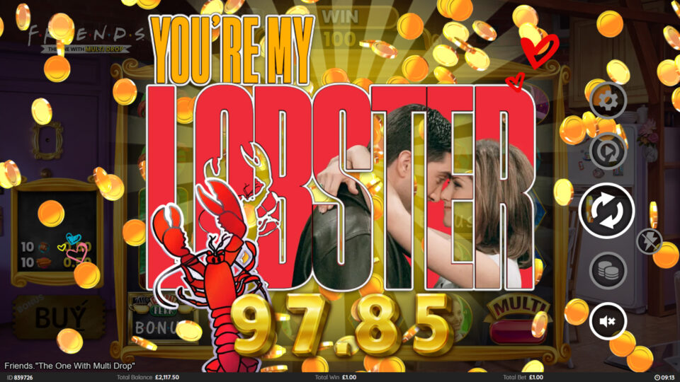 FRIENDS™ Makes Its Online Gaming Debut with The One With the Multi Drop™ Slot