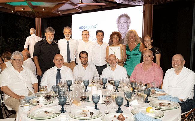Emotivo homenaje de ACORDJOC a Joan Devesa en el marco de su Cena de Verano y 20º aniversario de la asociación