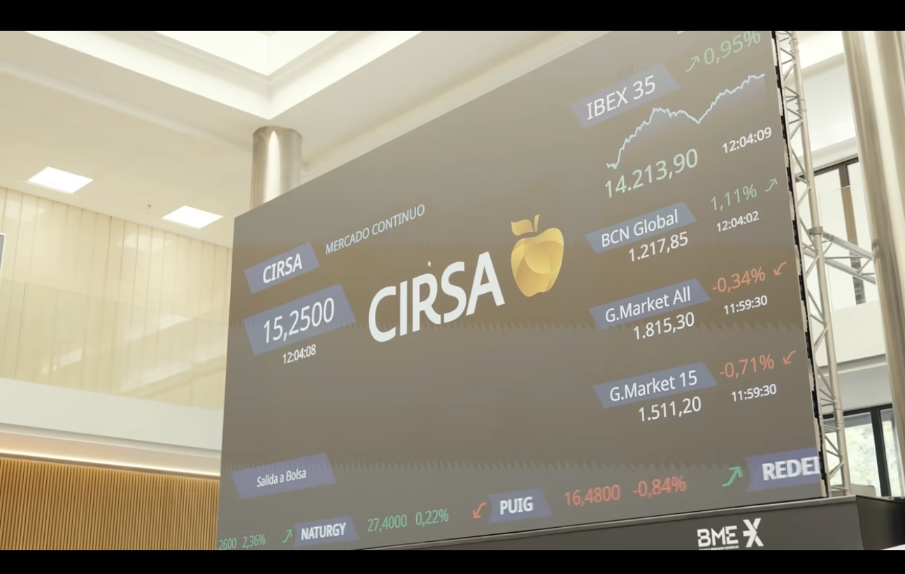 CIRSA publica el VÍDEO de su histórico toque de campana en la Bolsa de Barcelona