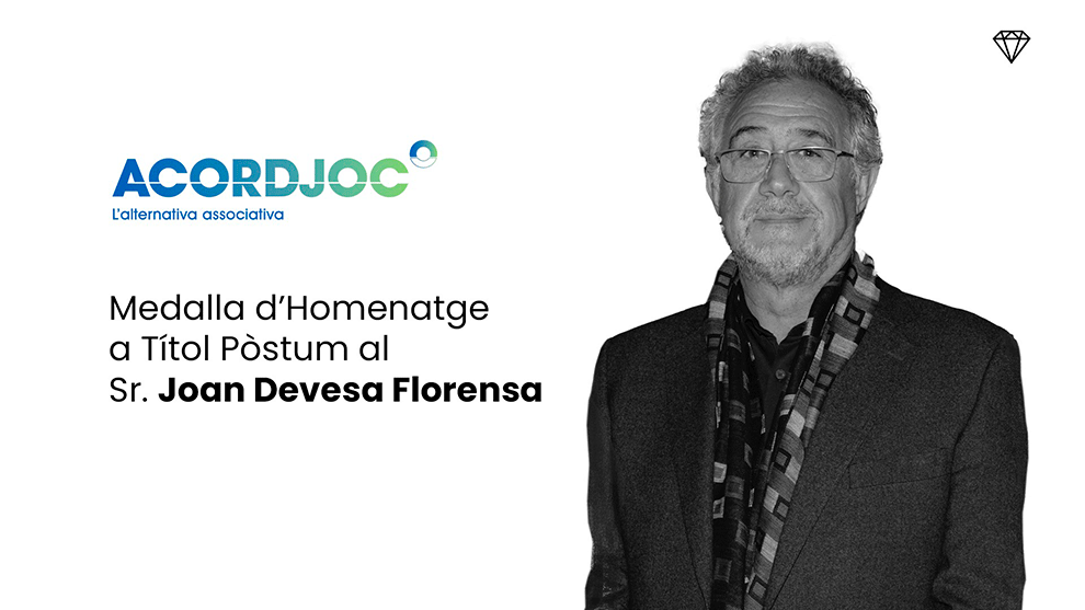 Emotivo homenaje de ACORDJOC a Joan Devesa en el marco de su Cena de Verano y 20º aniversario de la asociación