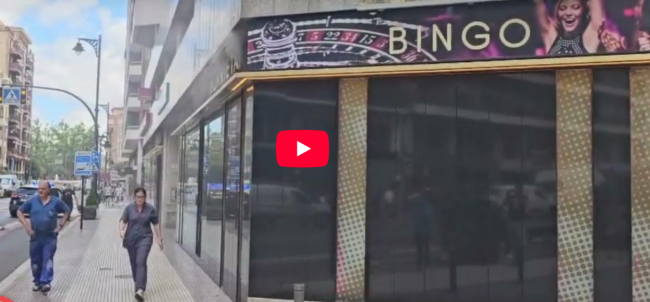 Incendio en el Bingo Murrieta de Logroño