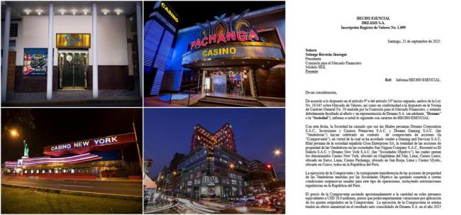 Cirsa acquires four casinos in Peru from Dreams for $18 million