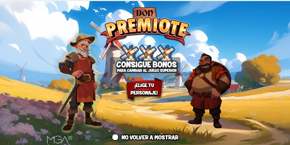 MGA Games lanza Don Premiote: el slot clásico que combina 7 minijuegos y aventuras caballerescas