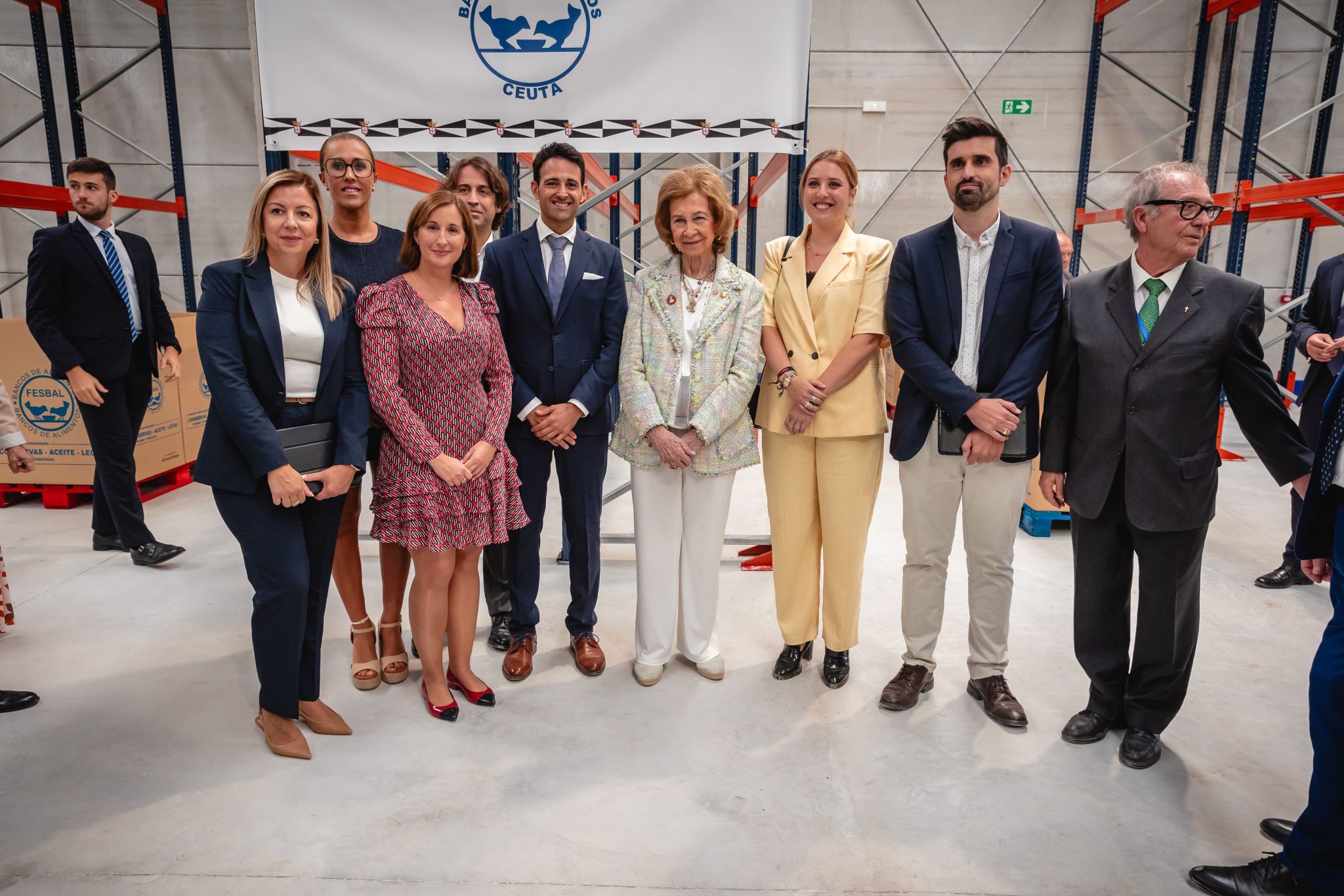 La Reina Sofía inaugura en Ceuta el nuevo Banco de Alimentos junto a la Fundación Flutter