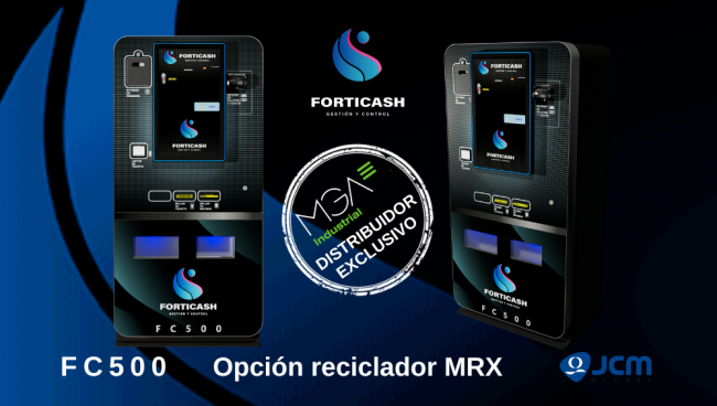 MGA Industrial renueva el Forticash FC500 con el reciclador MRX de JCM Global para mejorar la gestión de efectivo