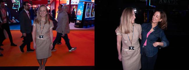 Ewa Bakun, Directora de Industry Insight and Engagement de Clarion Gaming con Jacqueline Mecinas en la pasada edición de ICE BARCELONA